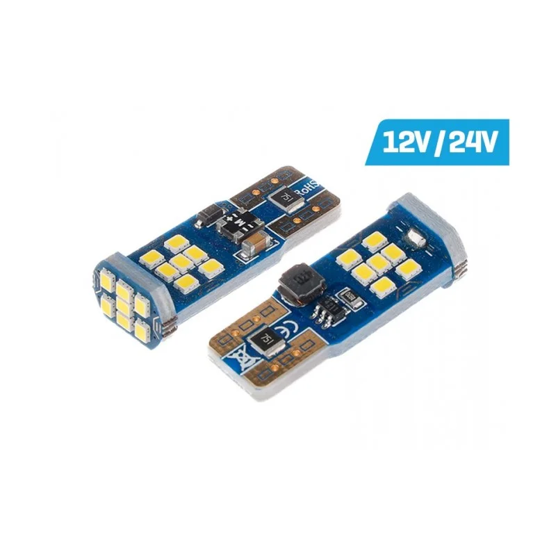 2ks LED 12V/24V 5W W2,1x9,5d ?irá CANBUS Cenově Vyhodny