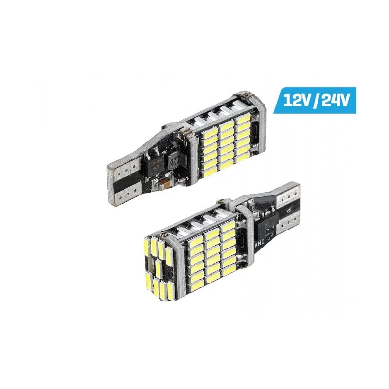2ks LED 12V/24V 16W W2,1x9,5d ?irá CANBUS Zlevněny