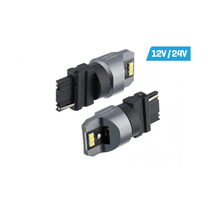 2ks LED 12V/24V P27W ?irá CANBUS Nakupujte Hned