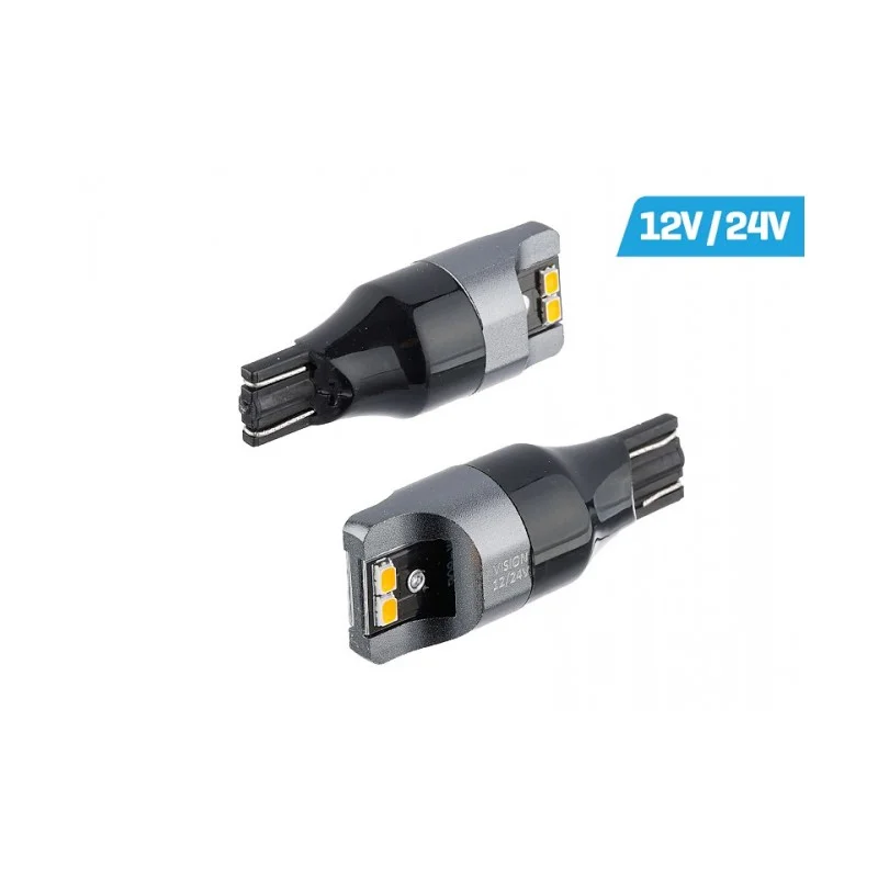 2ks LED 12V/24V W16W oran?ová CANBUS Vrácení Zdarma