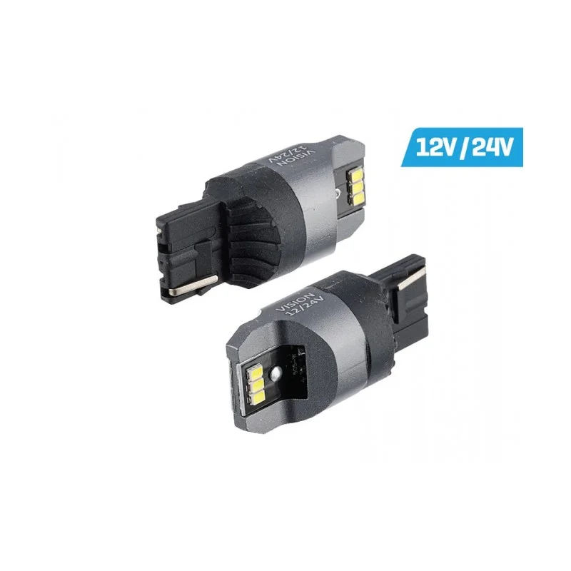 2ks LED 12V/24V W21W ?irá CANBUS Koupit Online