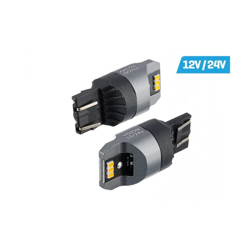 2ks LED 12V/24V WY21/5W oran?ová CANBUS Expresní Doru?ení