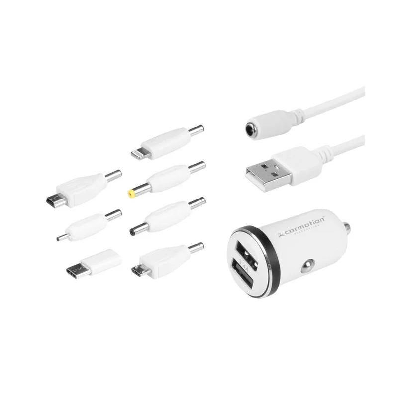 Zlevněny Univerzální nabíje?ka 2xUSB + kabel + 7x koncova
