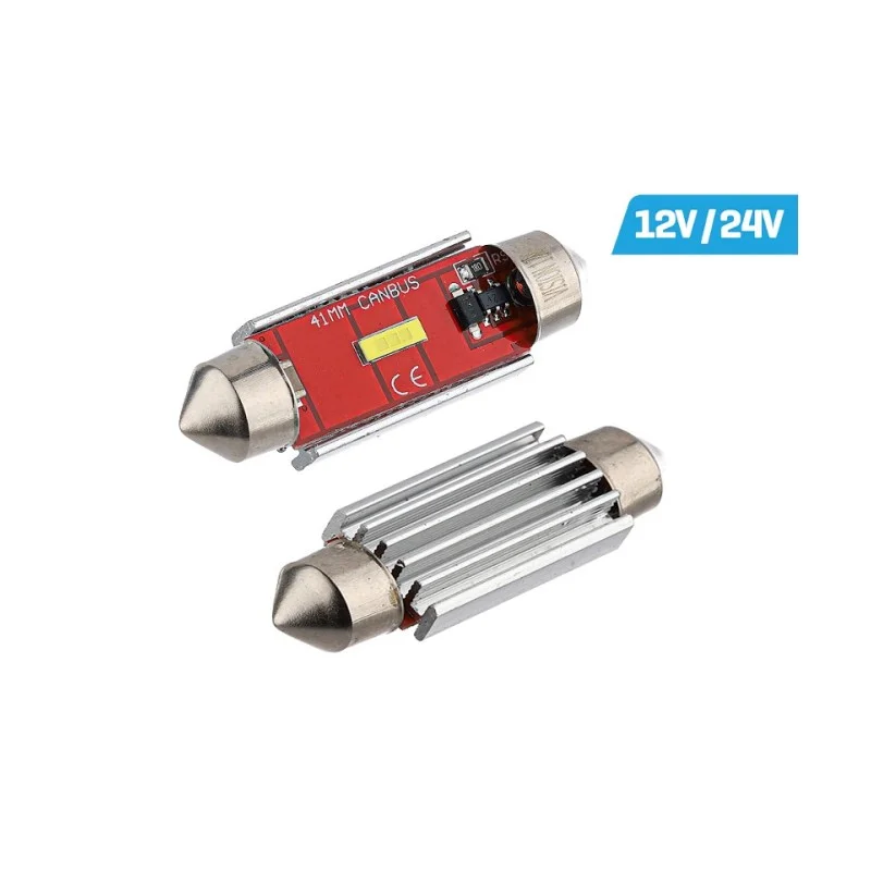 2ks ?árovka LED 12V-24V SV 41mm ?irá CANBUS Nová Kolekce