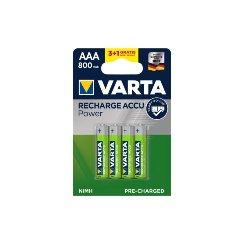 ?asově Omezené Nabíjecí Baterie Varta ACCU R2U 800 mA,blistr 4ks