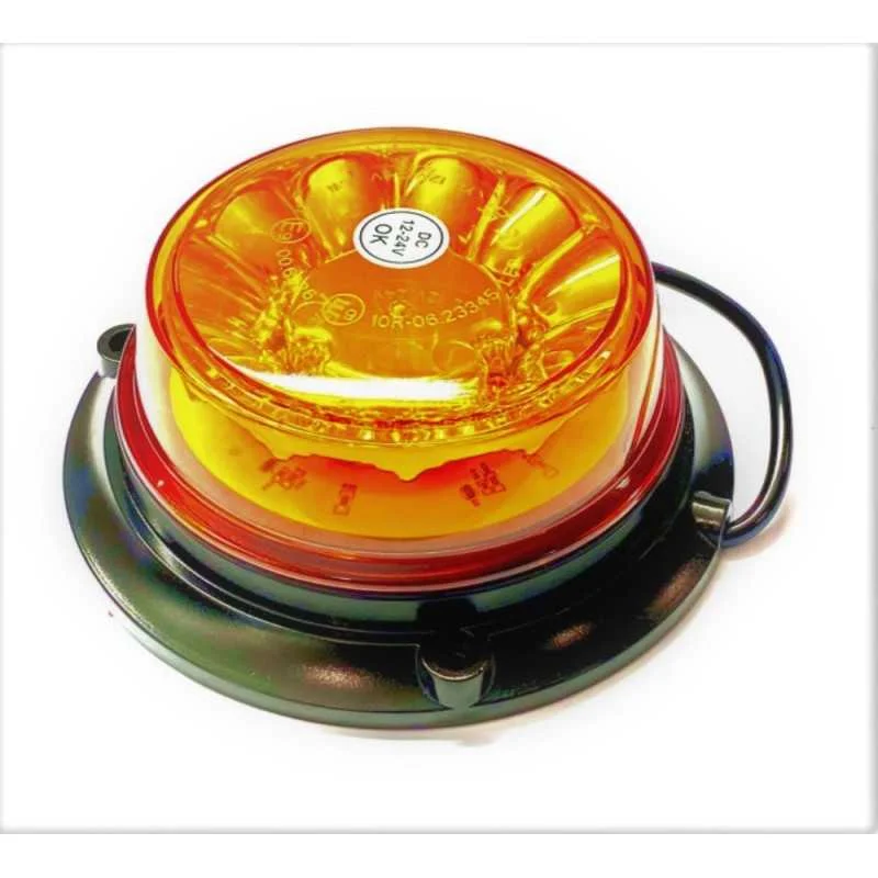 ?asově Omezené maják LED pevny 12V-24V oran?ovy 8 LED*3W