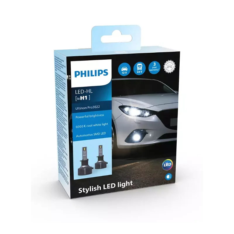 2ks LED H1 Ultinon Pro3022 PHILIPS Sezónní Sleva