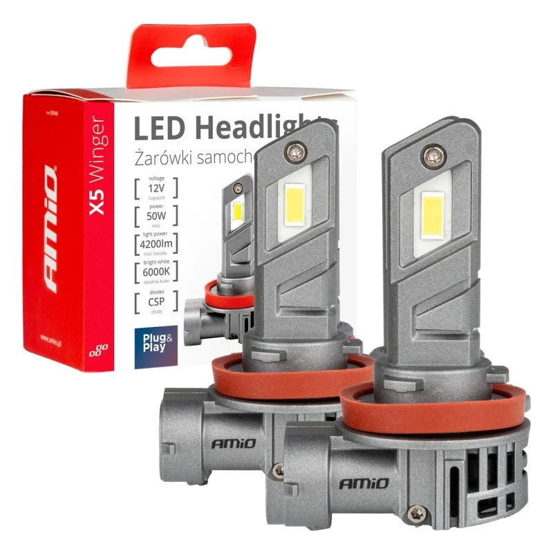 2ks ?árovka LED H8/H9/H11 12V 4200 lm X5 Bezpe?ná Platba