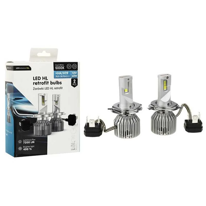 2ks ?árovka LED H4/H19 12V 60W 7200LM VISION Zlevněny