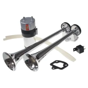 2-tónová fanfára 380mm, 12V stály/st?ídavy tón s kompresorem - sn-118/12V Bezpe?ná Platba