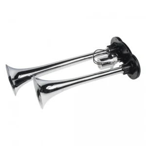 2-tónová fanfára 350mm, chromová, bez kompresoru - sn-011 Rychlé Dodání