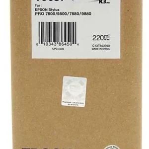 ?asově Omezené Inkoustová náplň Epson T603700, 220ml originální - ?erná