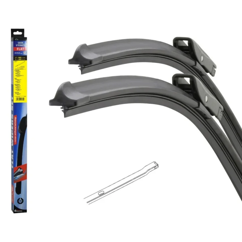 ?asově Omezené Sada stěra?? FLAT (BOLT) 660+480mm Peugeot Bipper 02/2008-